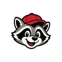 Wally The Wrench logo — Wally the raccoon mechanic